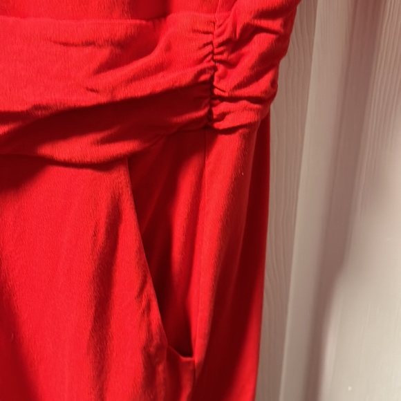 Boden 16US/20UK Red Long sleeve knit dress pockets - Picture 4 of 4